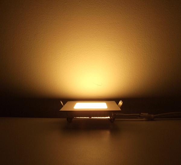 โคมไฟ LED Down light 3สี ฝังฝ้า แบบบาง หน้าเหลี่ยม 3W 3.5นิ้ว (8.5cm)- ZR-MB007S-2